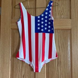 American Flag One Piece Bathing Suit